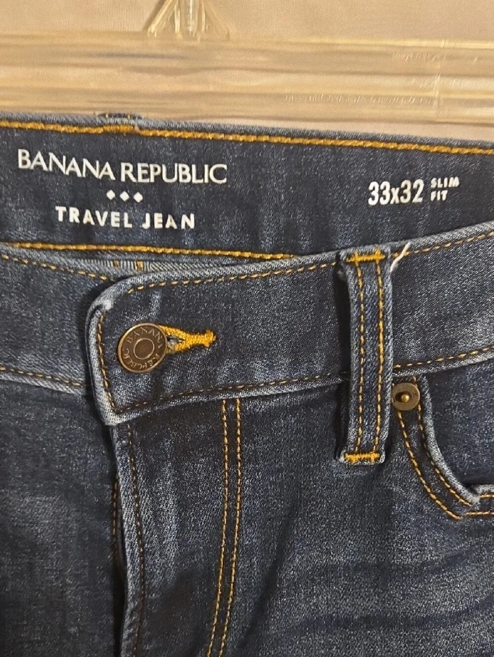 Banana Republic Men’s Dark Blue Slim Jeans Like New Size 33x32